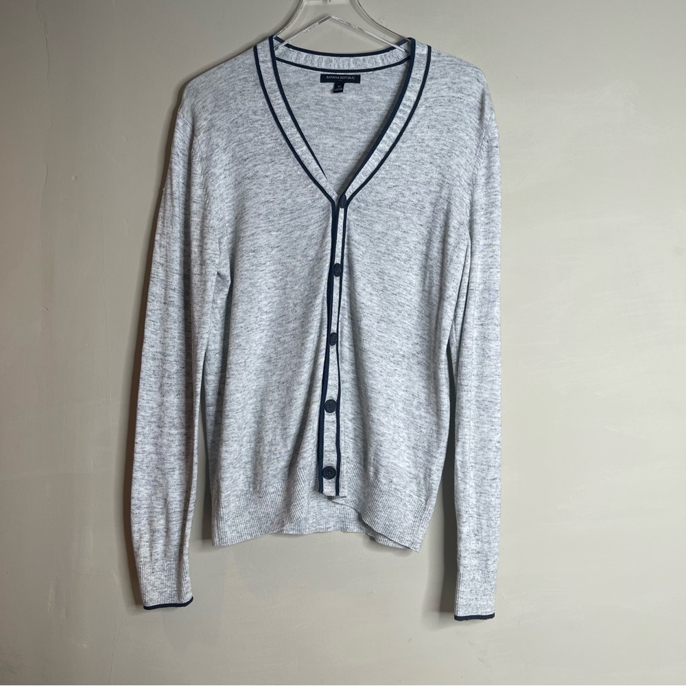 Banana republic grey and blue cardigan
